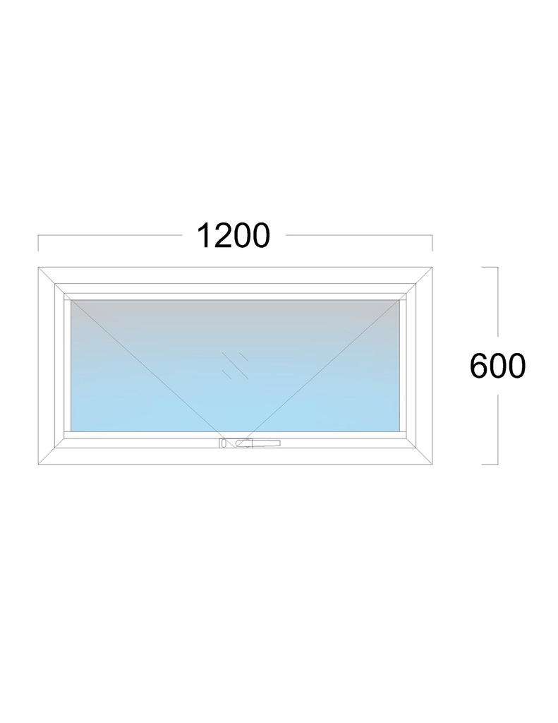 Window: TH: Width 1200 x Height 600 mm