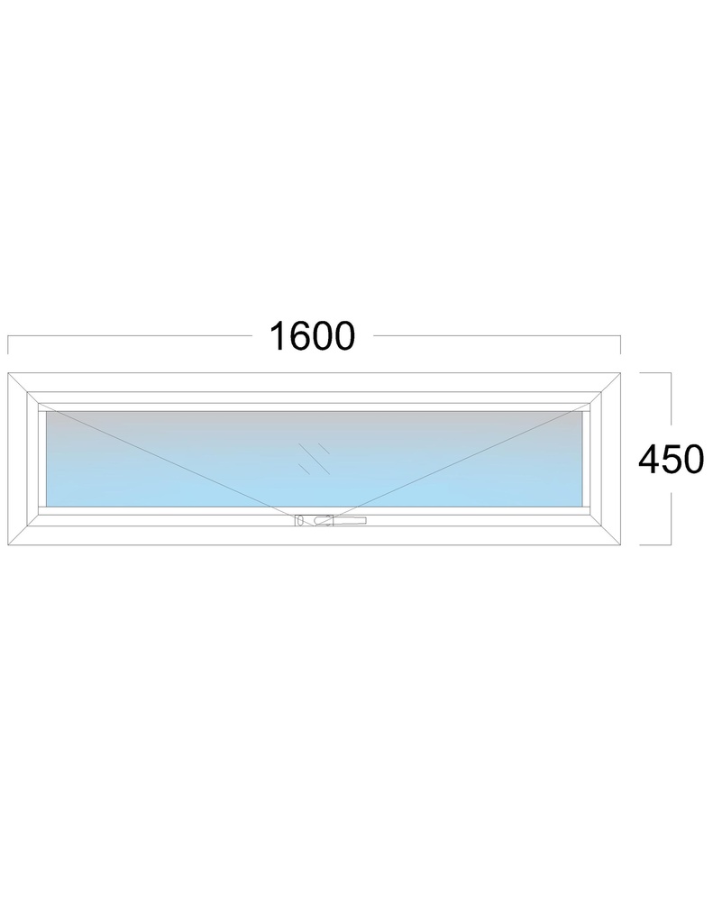 Window: TH: Width 1600 x Height 450 mm