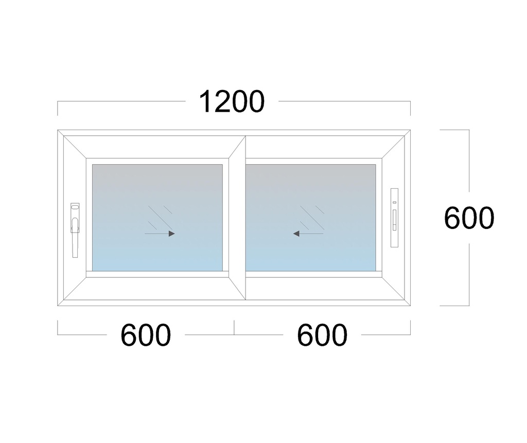 SL Window: Width 1200 x Height 600 mm