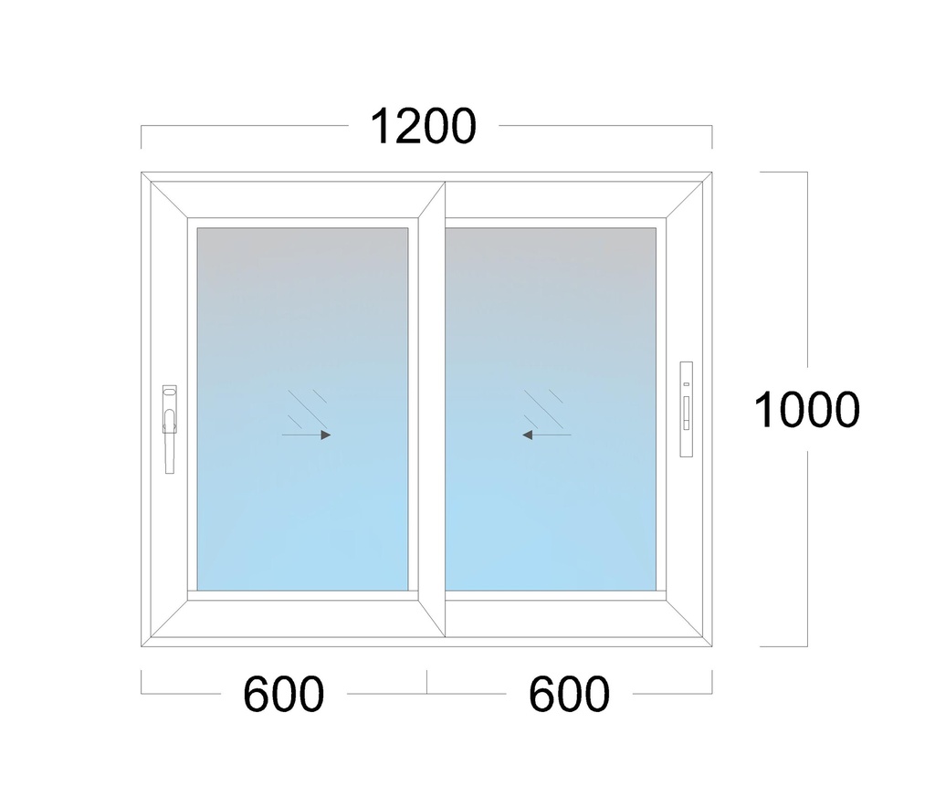 SL Window: Width 1200 x Height 1000 mm