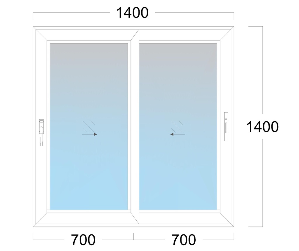 SL Window: Width 1400 x Height 1400 mm