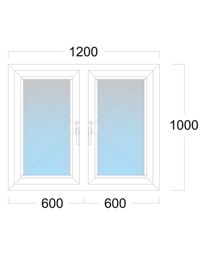 [EH-W.003] Window: OO/OO: Width 1200 x Height 1000 mm