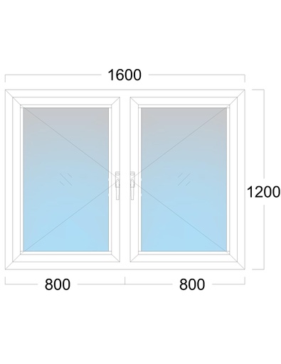 [EH-W.005] Window: OO/OO: Width 1600 x Height 1200 mm