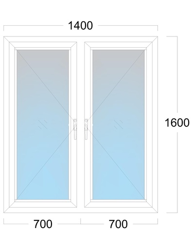 [EH-W.013] Window: OO/OO: Width 1400 x Height 1600 mm