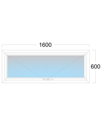 [EH-W.029] Window: TH: Width 1600 x Height 600 mm