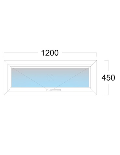 [EH-W.031] Window: TH: Width 1200 x Height 450 mm