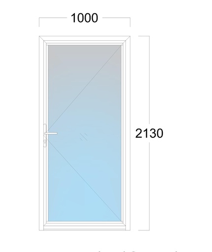 [EH-D.001R] Door: Width 1000 x Height 2130 mm