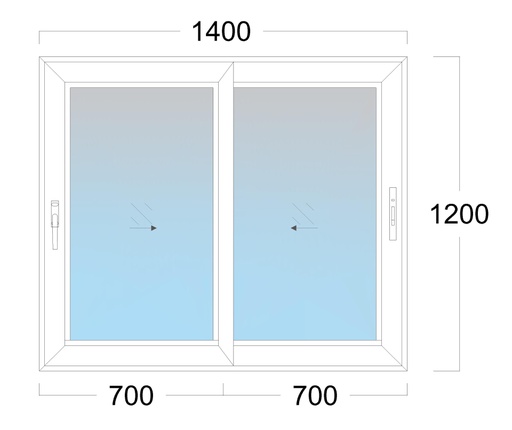 [EH-SL.00C3] SL Window: Width 1400 x Height 1200 mm