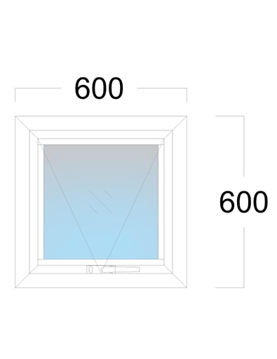 [EH-W.001] Window: TH: Width 600 x Height 600 mm